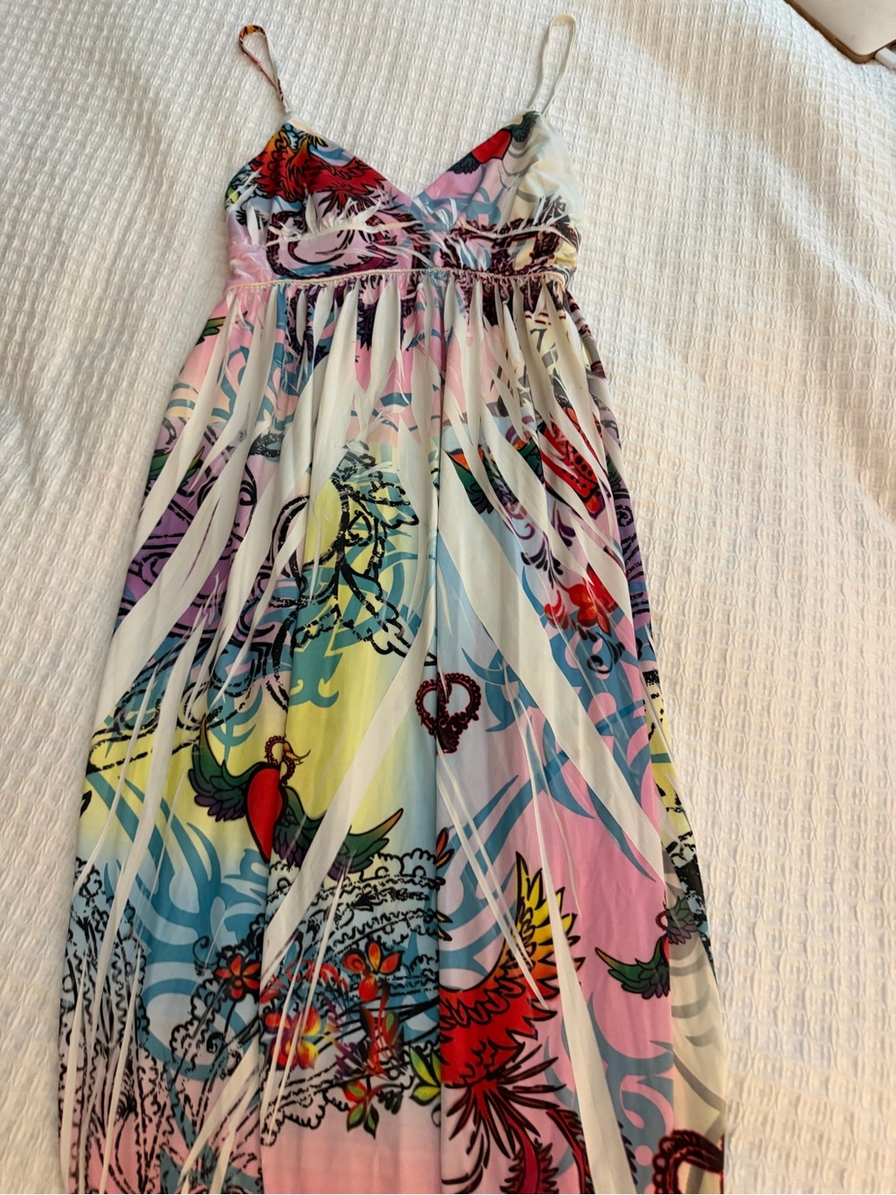 Colorful Multi-Print Maxi Dress